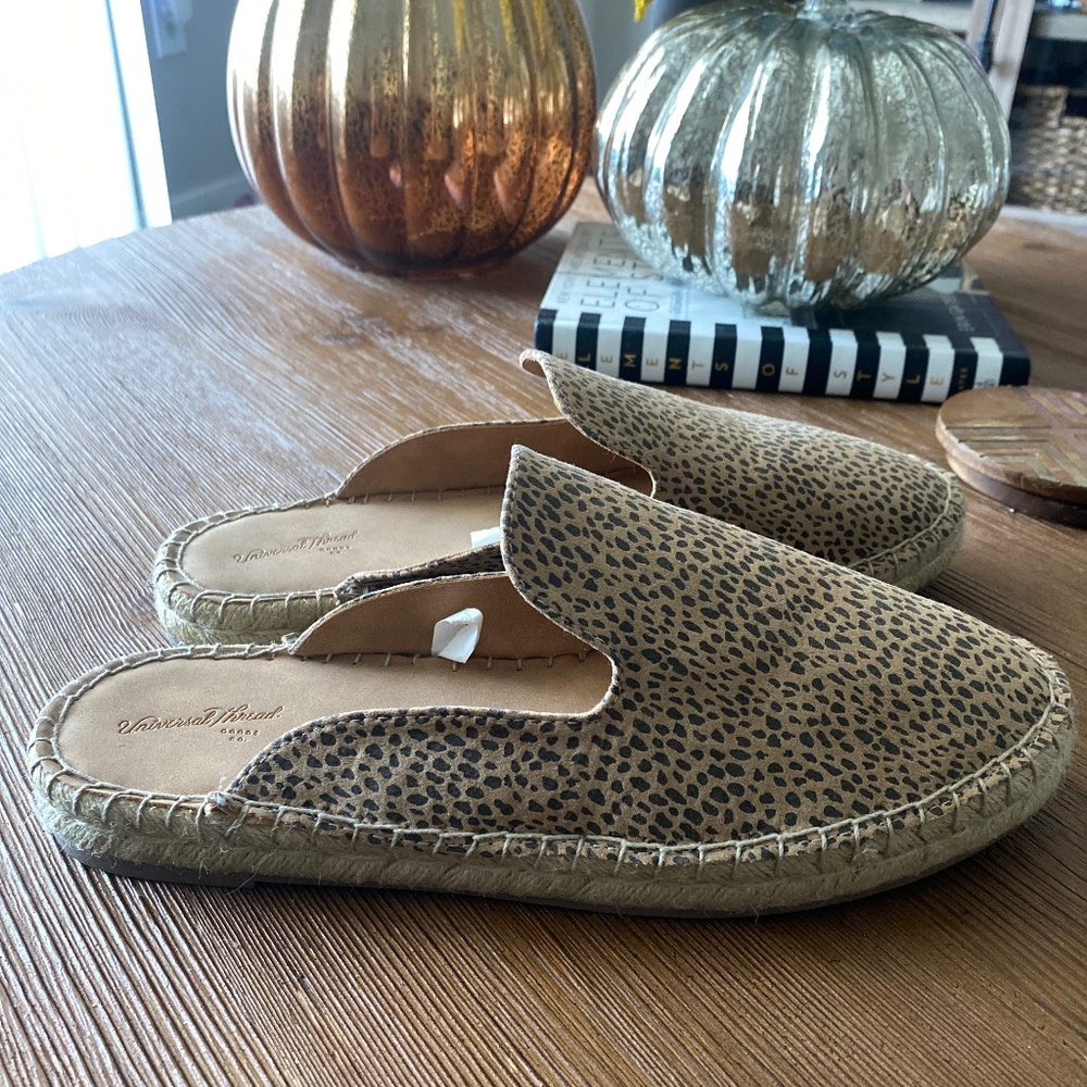 Cheetah print mules